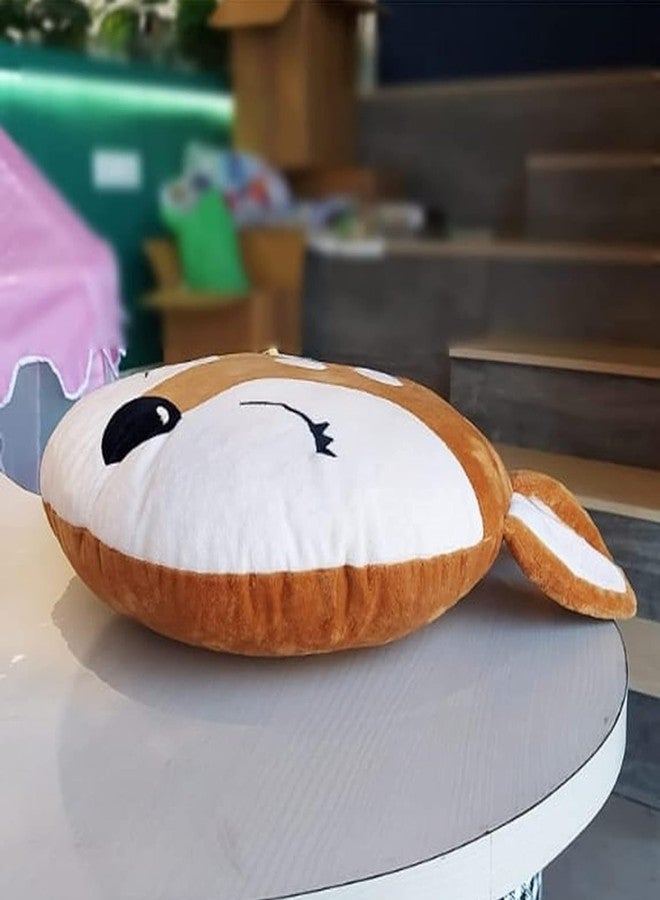 Tickles Deer Face Cushion Soft Plush Pillow for Kids Boys & Girls Home & Car Decoration (Color: Cream Size: 36 cm) - Image 2